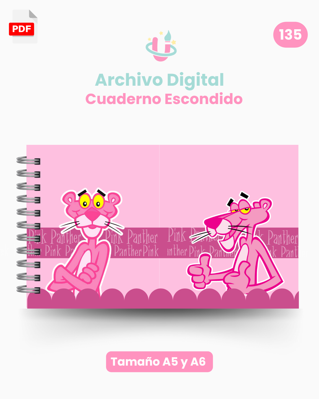 Archivo Digital PDF - Cuaderno Escondido Pantera Rosa Pink Panther - 135 1