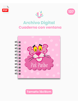 Archivo Digital PDF - Cuaderno con ventana Pantera Rosa Pink Panther - 137