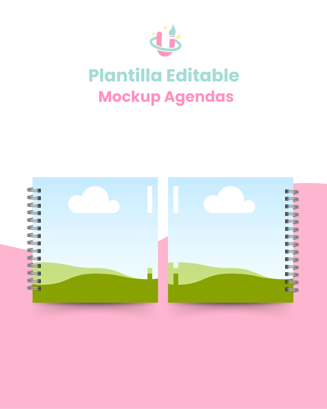 Plantilla Editable en Canva - Pack Mockups para Agendas/Planner E-140 2