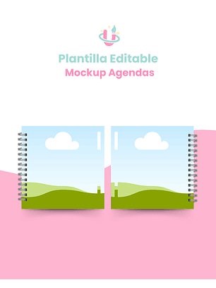 Plantilla Editable en Canva - Pack Mockups para Agendas/Planner E-140