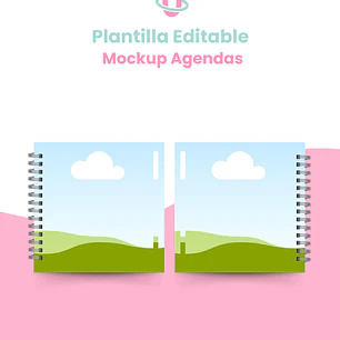 Plantilla Editable en Canva - Pack Mockups para Agendas/Planner E-140