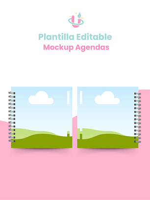 Plantilla Editable en Canva - Pack Mockups para Agendas/Planner E-140