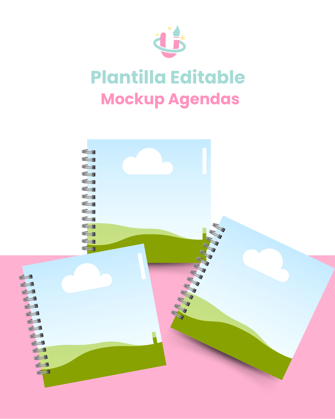 Plantilla Editable en Canva - Pack Mockups para Agendas/Planner E-140 4