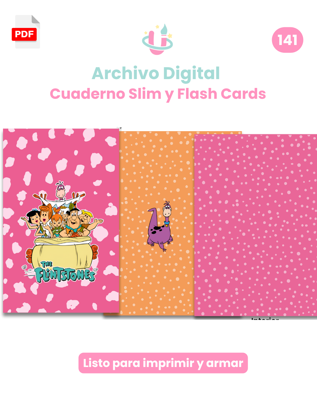 Archivo Digital PDF - Cuaderno Slim y Flash Cards Los Picapiedras The Flintstones - Diseño 141 1