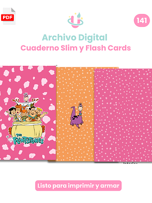 Archivo Digital PDF - Cuaderno Slim y Flash Cards Los Picapiedras The Flintstones - Diseño 141