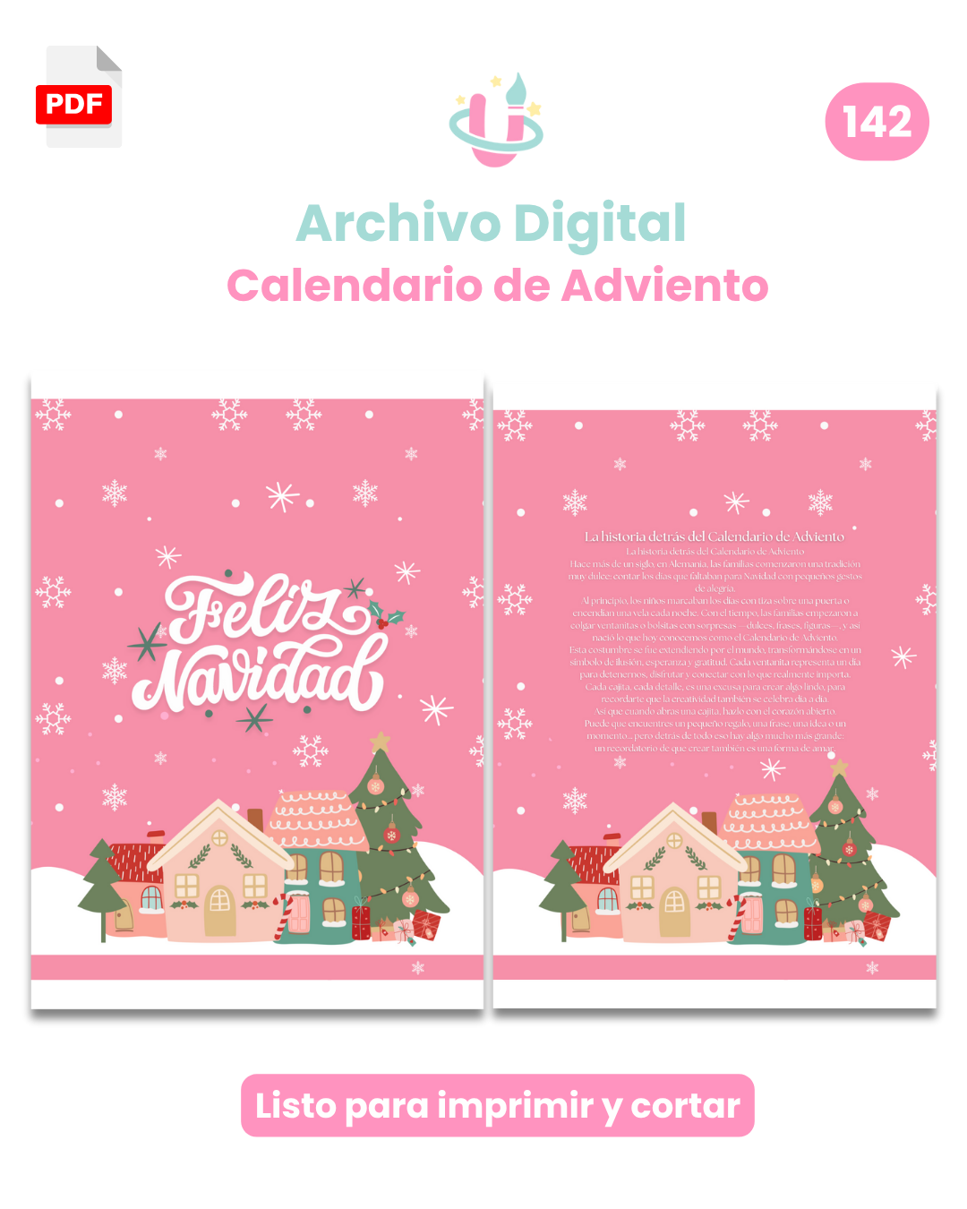 Archivo Digital PDF - Calendario de Adviento 18x24 cm - 142 1
