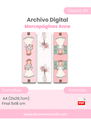 Archivo Digital - Marcapáginas Anne With an E - Diseño 151