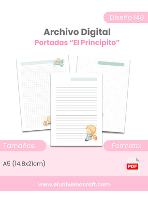Archivo Digital - Pack Interiores El Principito A5 - Diseño 148
