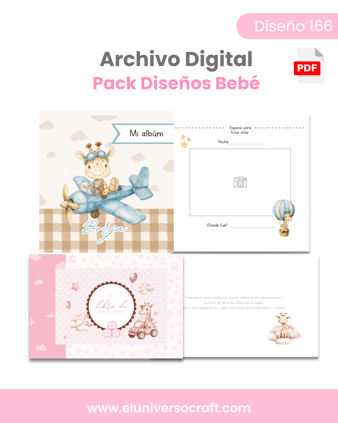 Archivo Digital PDF - Pack Album Bebe - Diseño 166 1