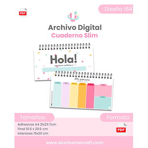 Archivo Digital PDF - Planificador 10x20 cm - Acá nadie se rinde - Diseño 164
