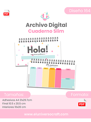 Archivo Digital PDF - Planificador 10x20 cm - Acá nadie se rinde - Diseño 164