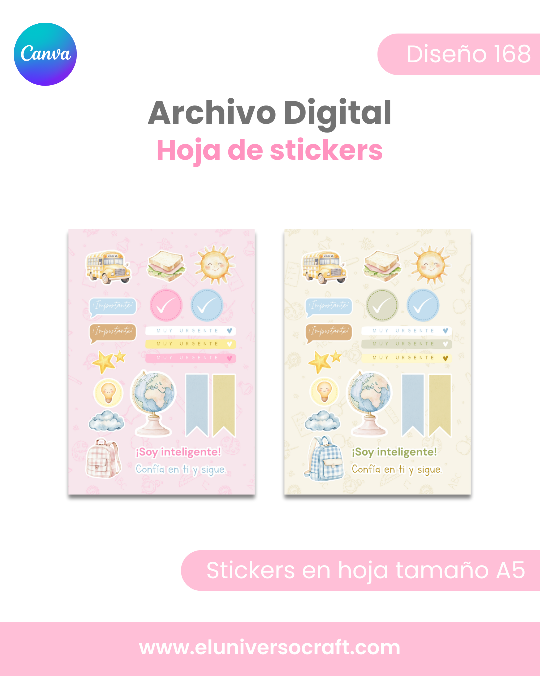 Plantilla Editable en Canva - Archivos Escolares Universo Craft®  6