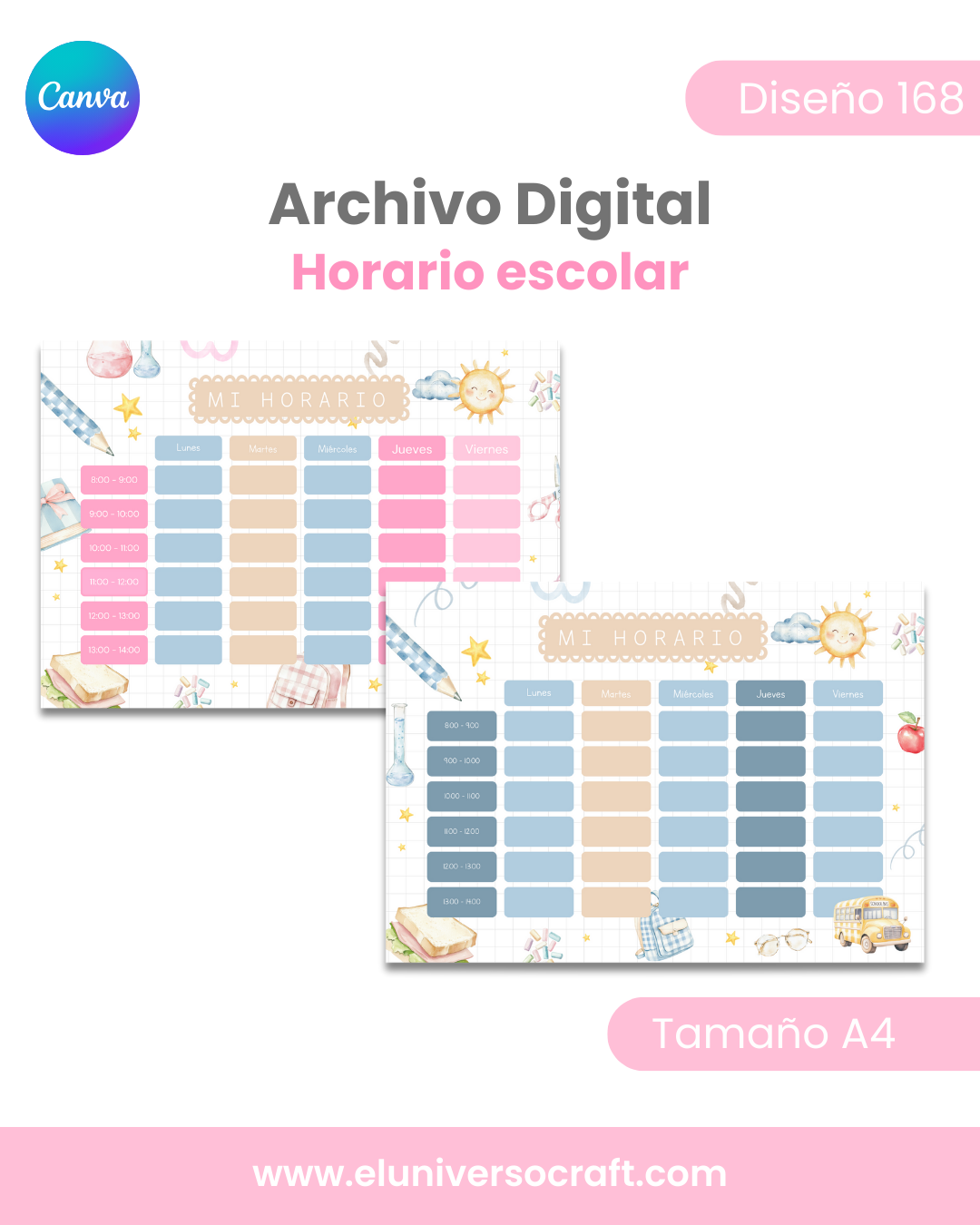 Plantilla Editable en Canva - Archivos Escolares Universo Craft®  7
