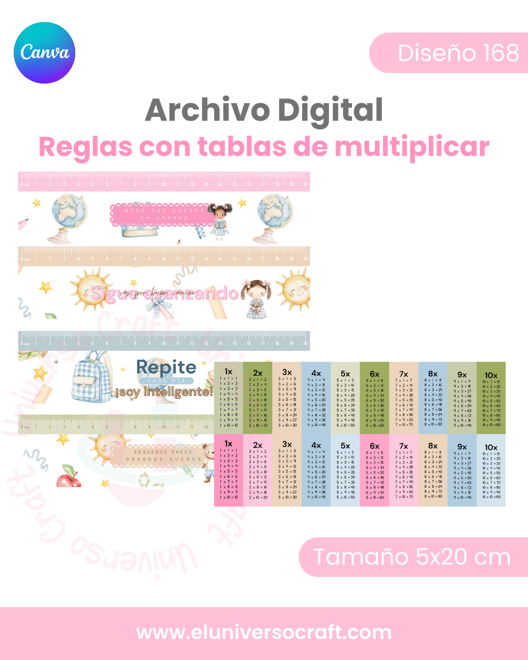 Plantilla Editable en Canva - Archivos Escolares Universo Craft®  8
