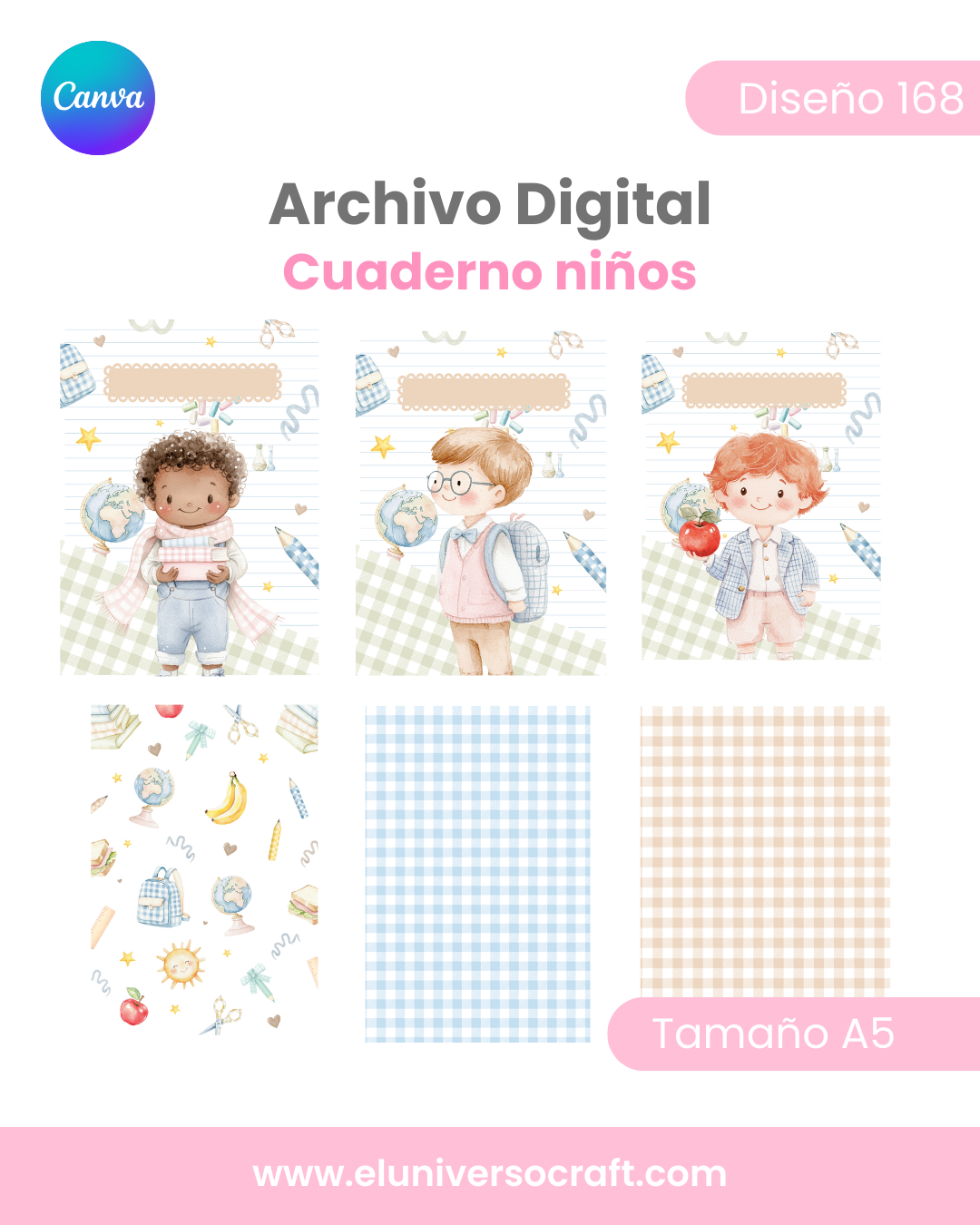 Plantilla Editable en Canva - Archivos Escolares Universo Craft®  2