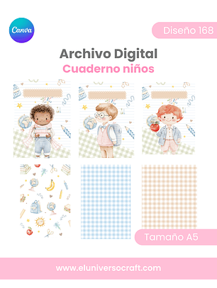 Plantilla Editable en Canva - Archivos Escolares Universo Craft® 