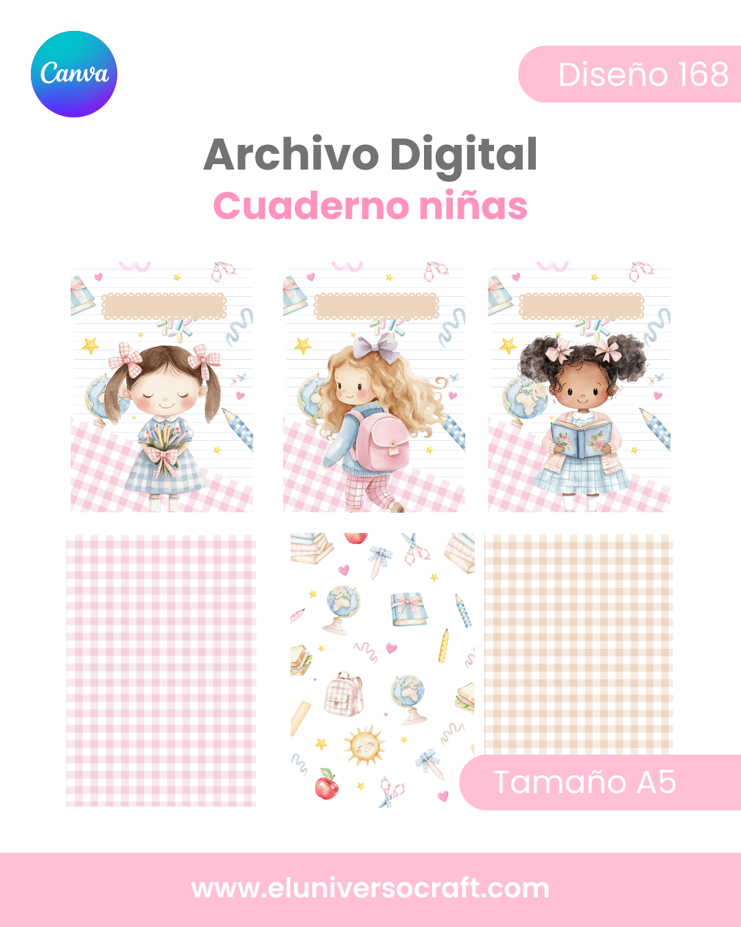 Plantilla Editable en Canva - Archivos Escolares Universo Craft®  1