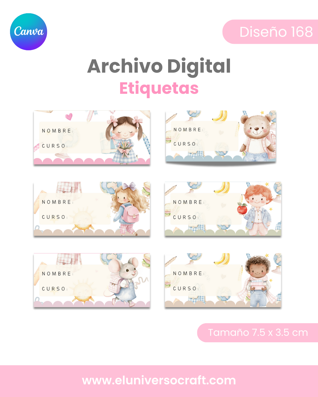 Plantilla Editable en Canva - Archivos Escolares Universo Craft®  3