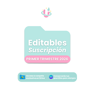 Editables Suscripción Instagram - Primer trimestre 2026