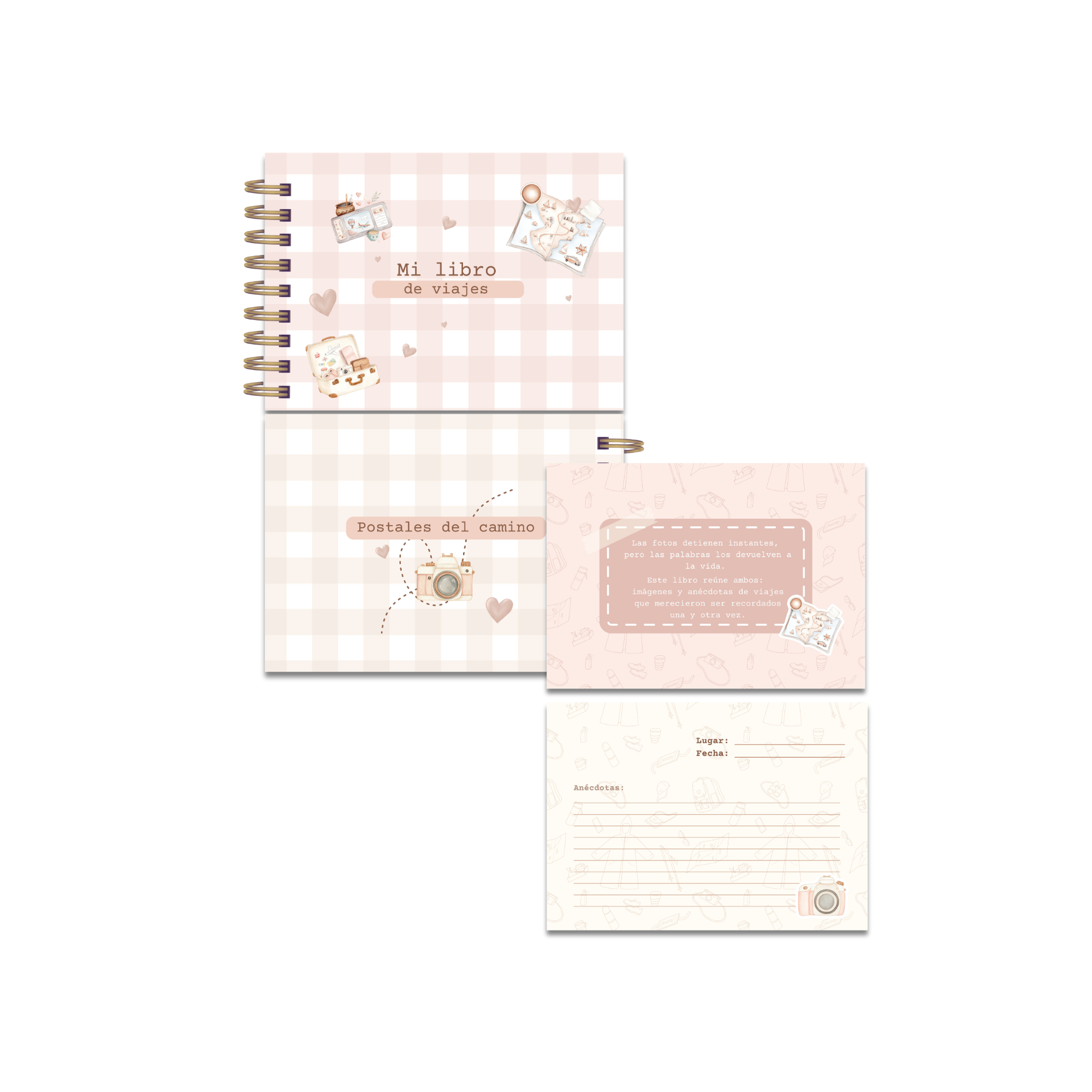 Archivo Digital PDF - Bitácora de Viajes Tamaño A6 - Diseño N° 184 1