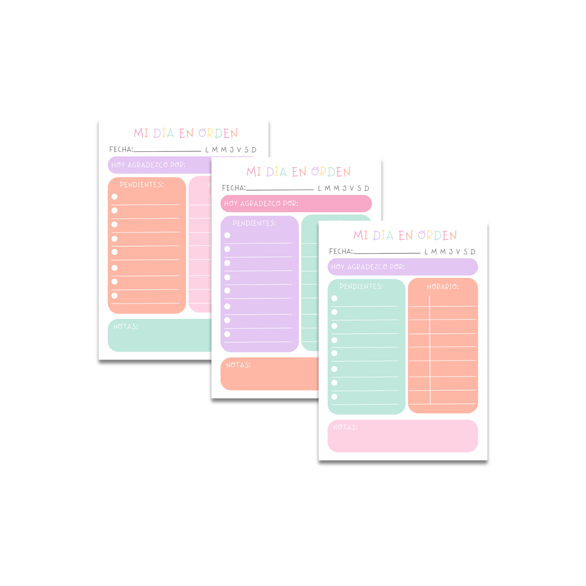 Archivo Digital PDF - Pack Planificador Diario B5 - Diseño 172 1