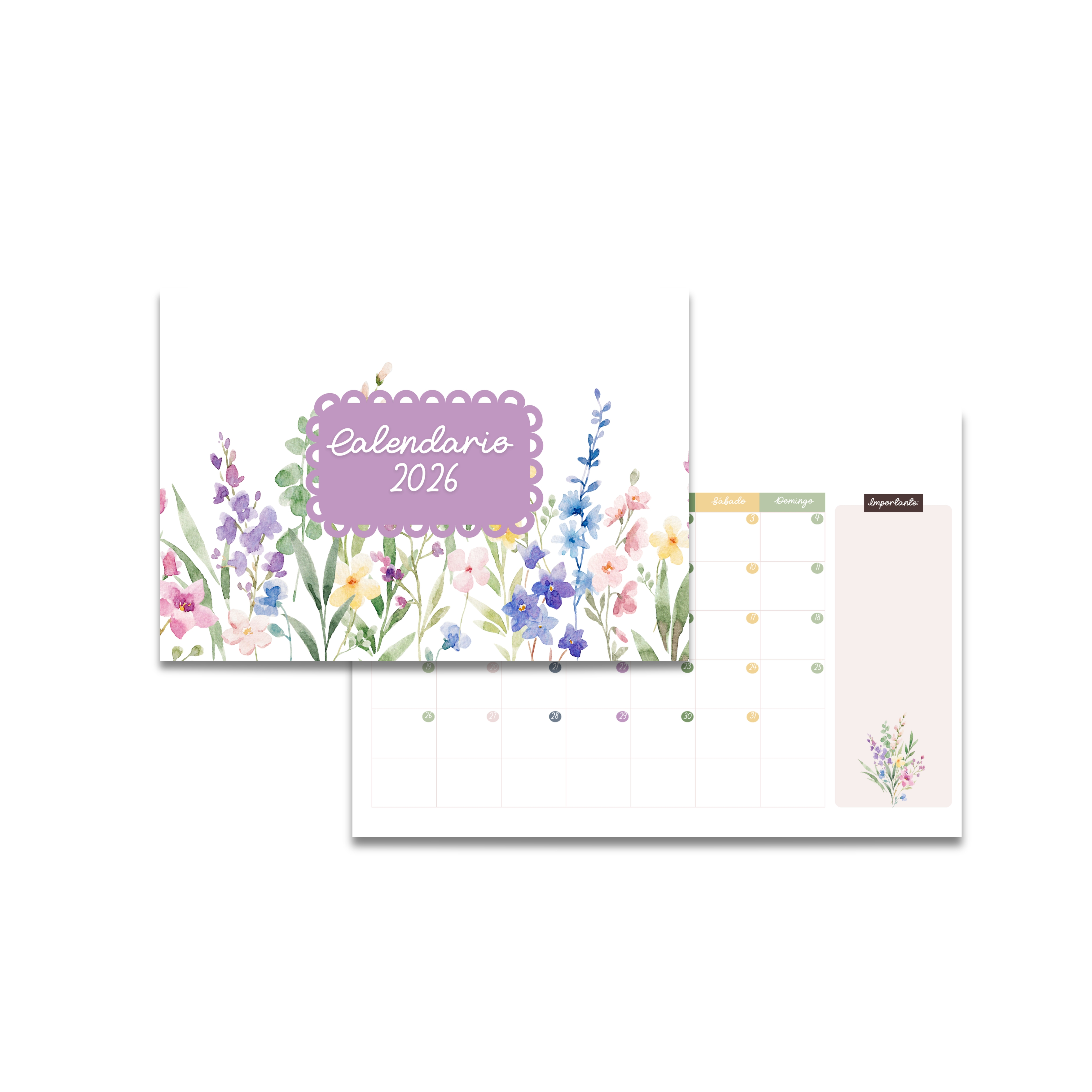 Archivo Digital PDF - Calendario floral 2026 -  Diseño 171 1