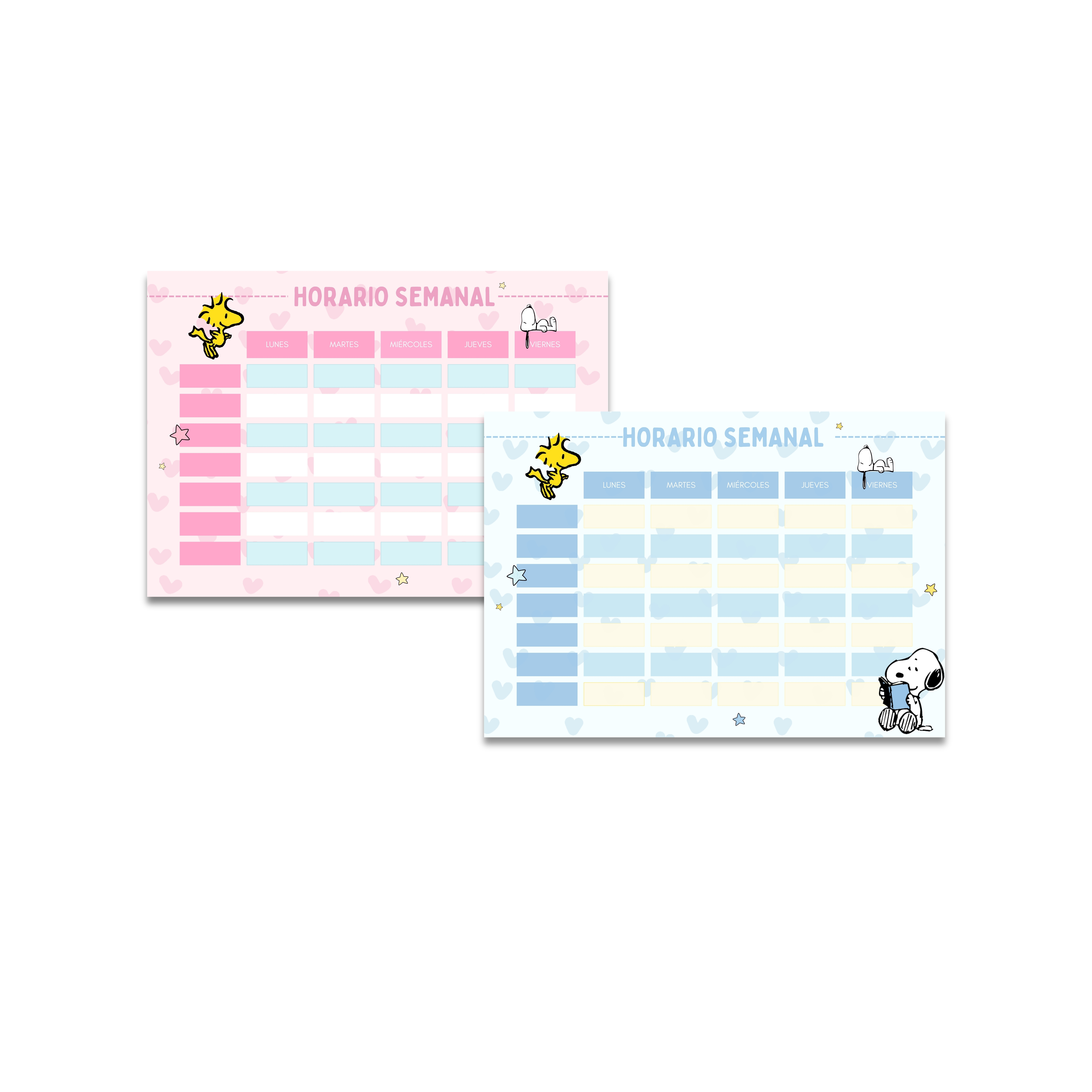 Archivo Digital PDF - Horarios A4 Snoopy - Diseño 160 1