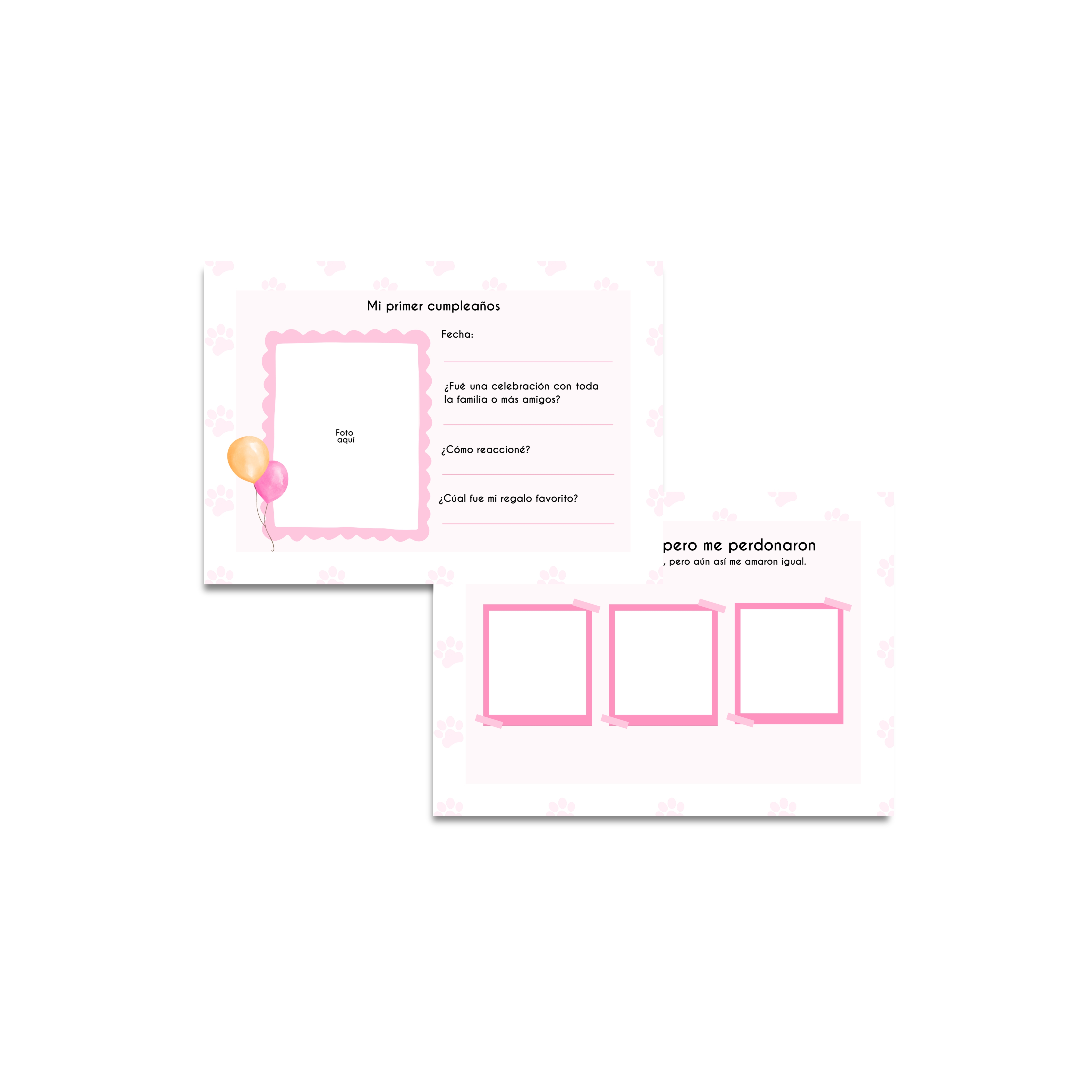 Archivo Digital PDF – Álbum de Recuerdos de Mi Mascota A5 (Gatitos) - Diseño 144 4