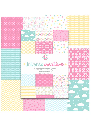Colección Digital PDF - Universo Creativo - 12 Papeles Estampados