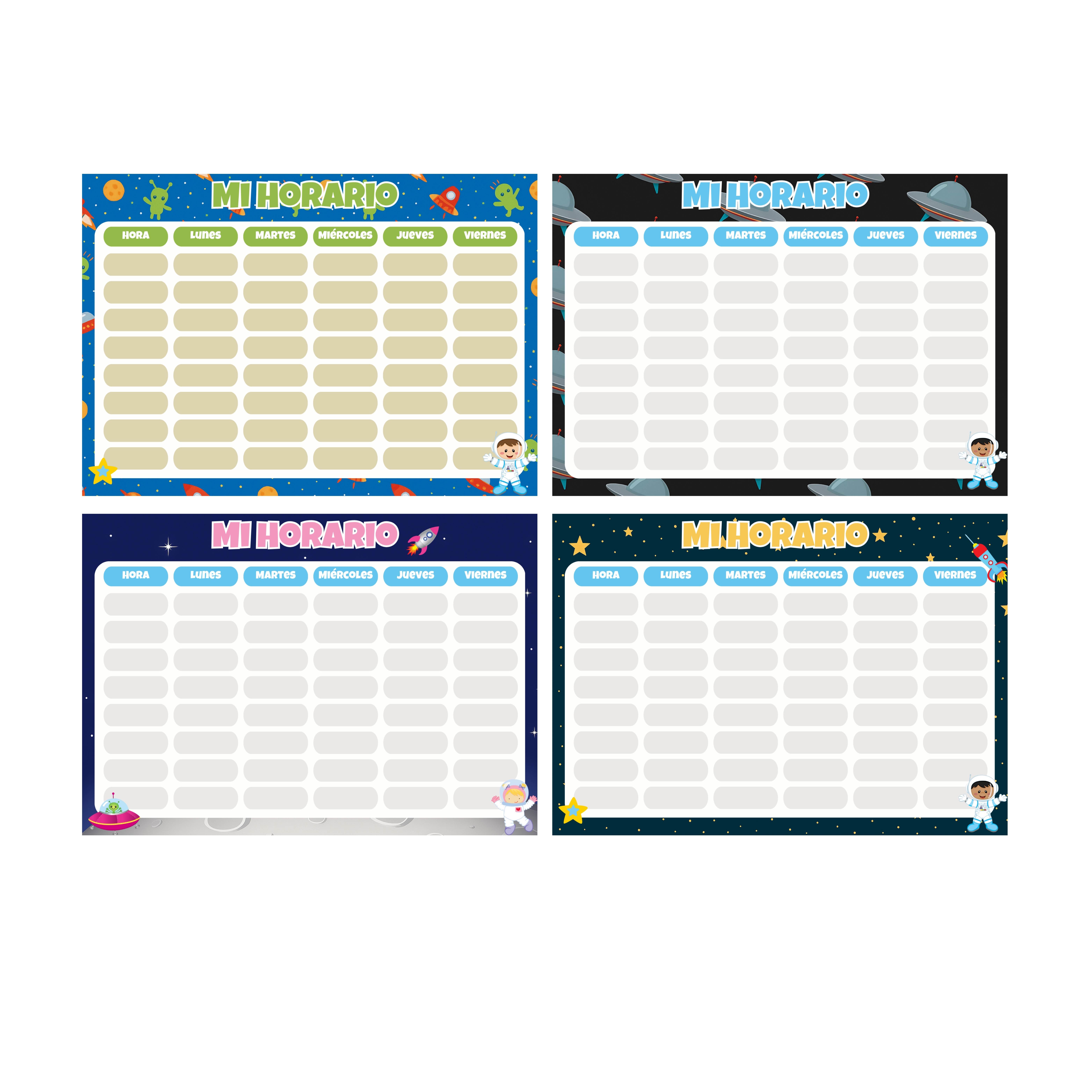 Archivo Digital PDF - Horarios A4 Astronautas - Diseño 56 1