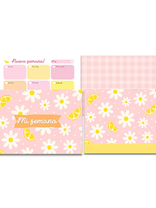 Archivo Digital PDF - Planificador Horizontal A5 Floral - Diseño 99