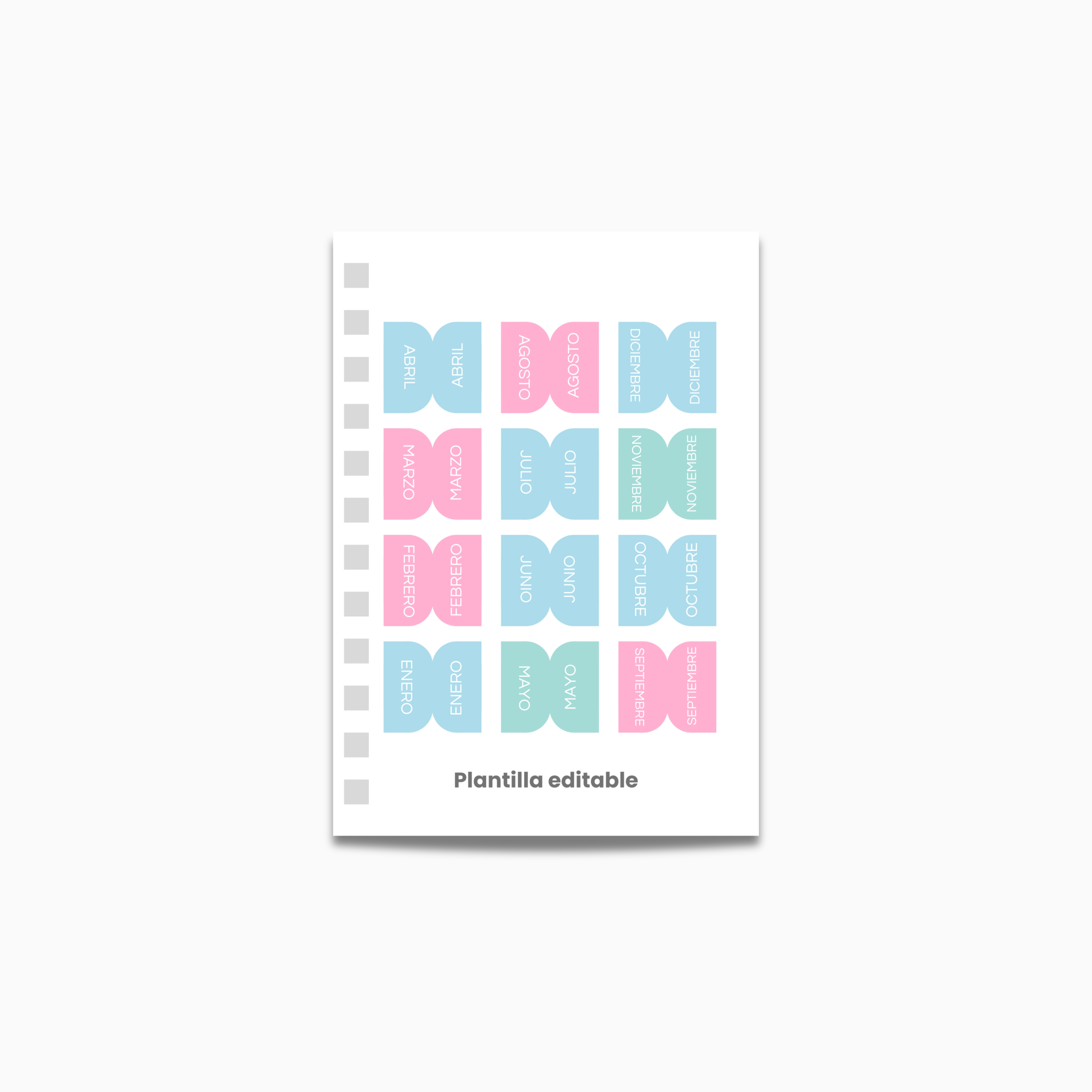 Plantilla Editable en Canva - Separadores para Agendas - Diseño E-136 1