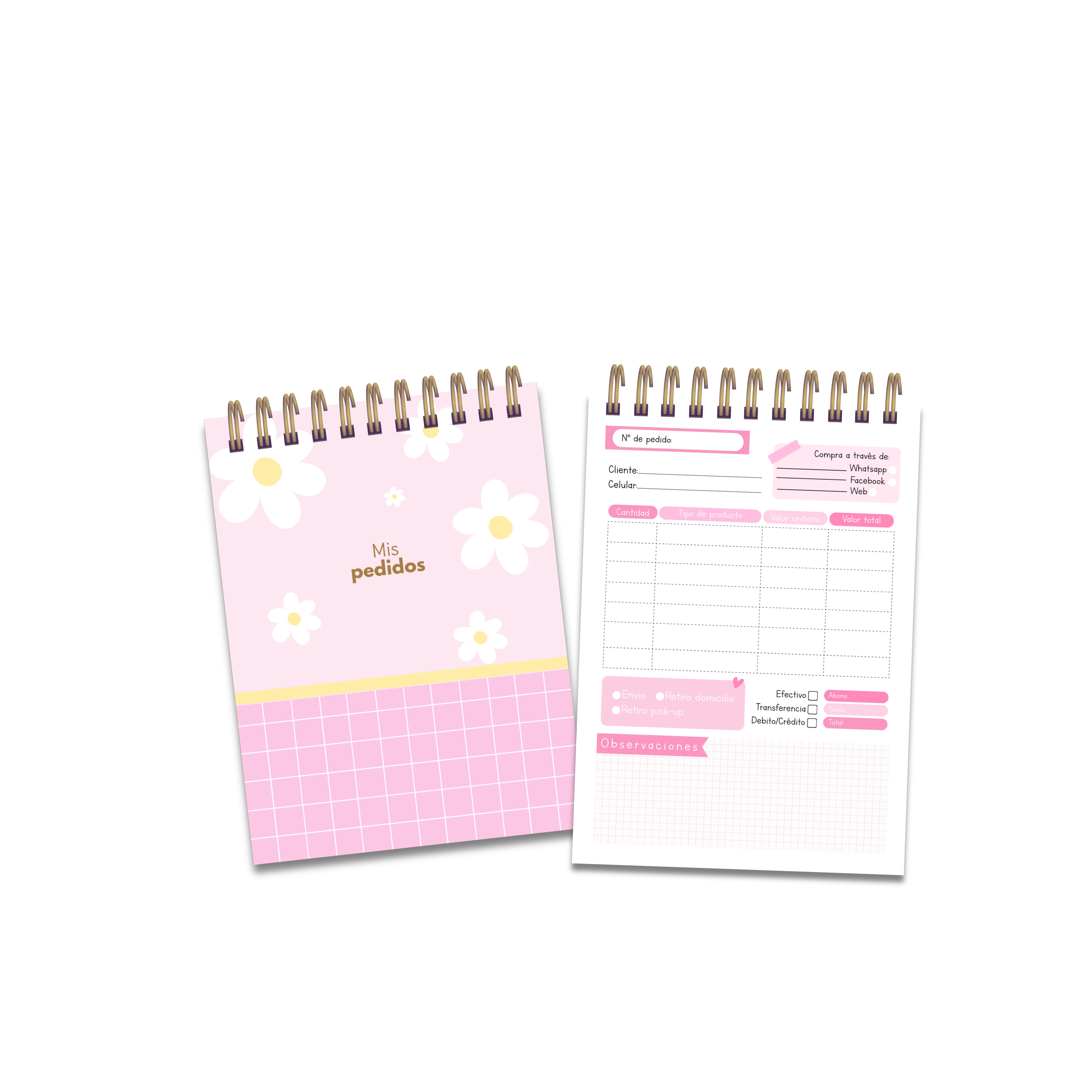 Archivo Digital PDF - Cuaderno Talonario de Pedidos Pinky A5 - Diseño 144 1