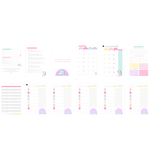 Archivo Digital PDF - Agenda con vista semanal A5 - Diseño 169