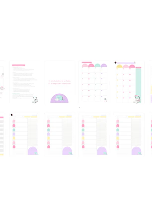 Archivo Digital PDF - Agenda con vista semanal A5 - Diseño 169