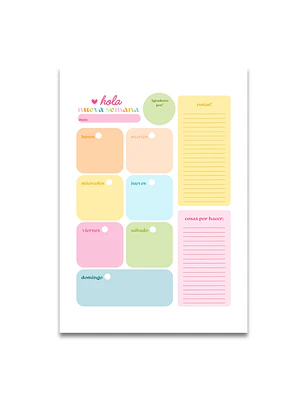 Archivo Digital PDF - Planificador Diario A5 Sin Bordes - Diseño 20