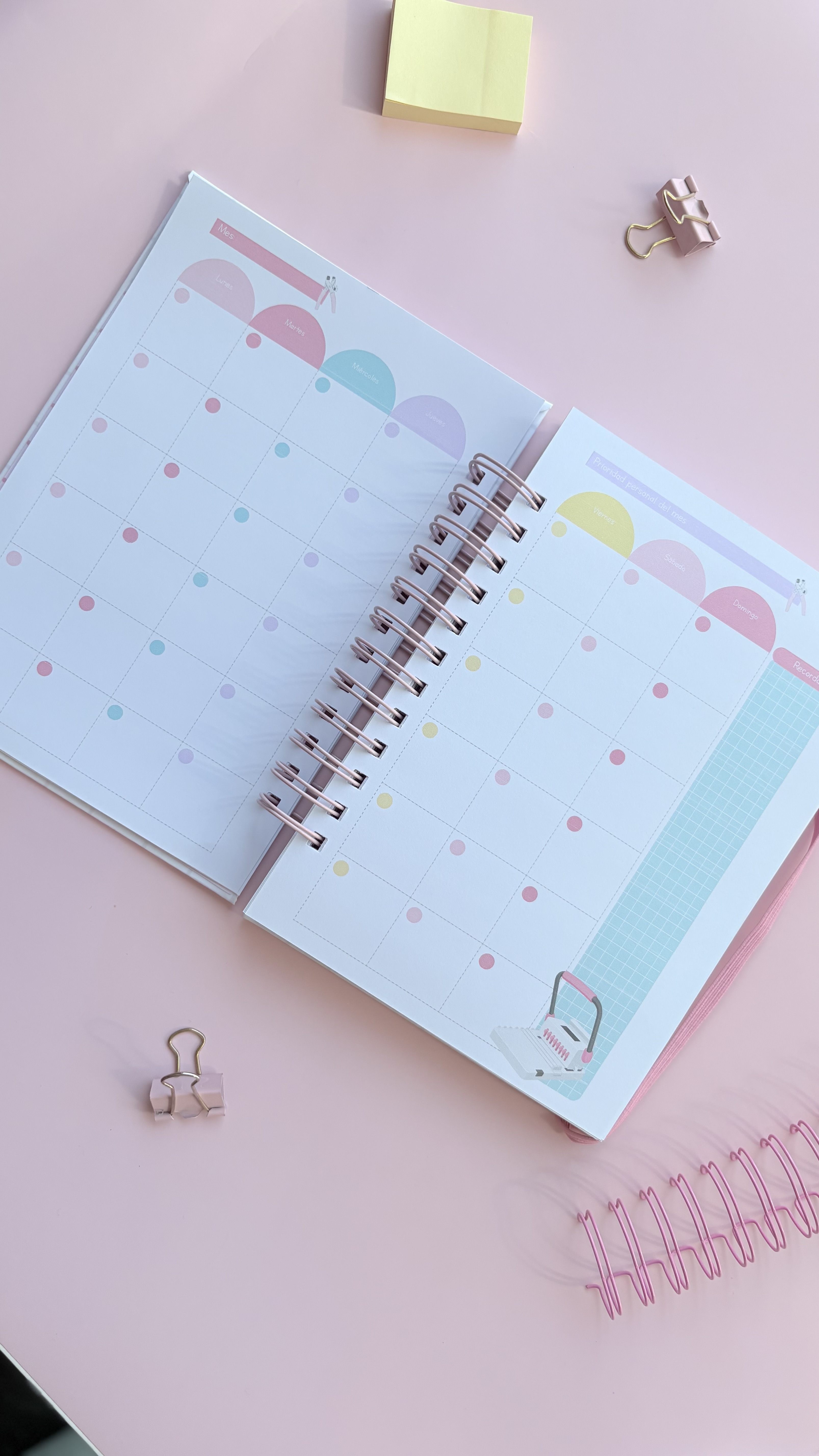 Archivo Digital PDF - Agenda con vista semanal A5 - Diseño 169 4