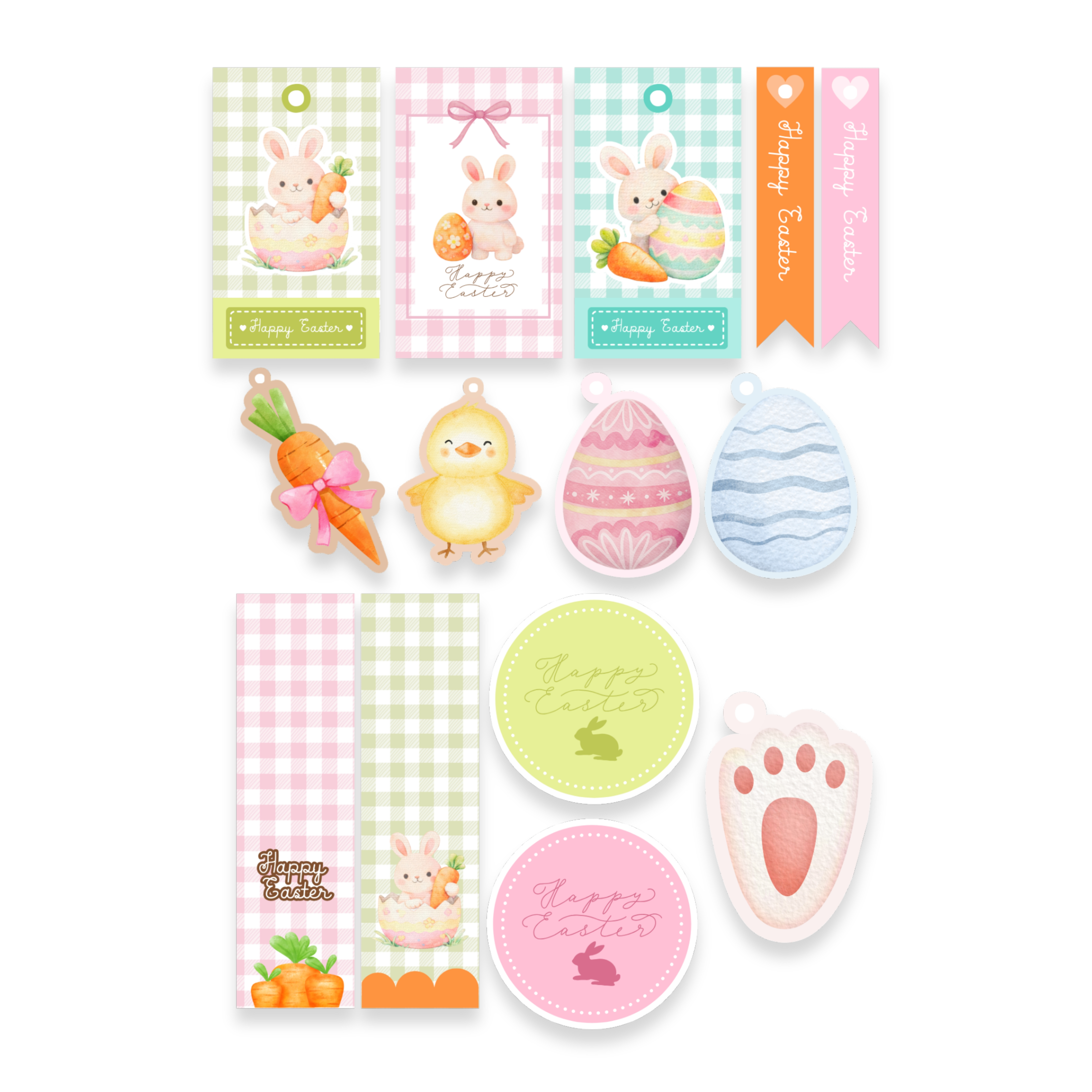 Archivo Digital PDF – Set de Pascua Colores Vivos- Diseño 197 1