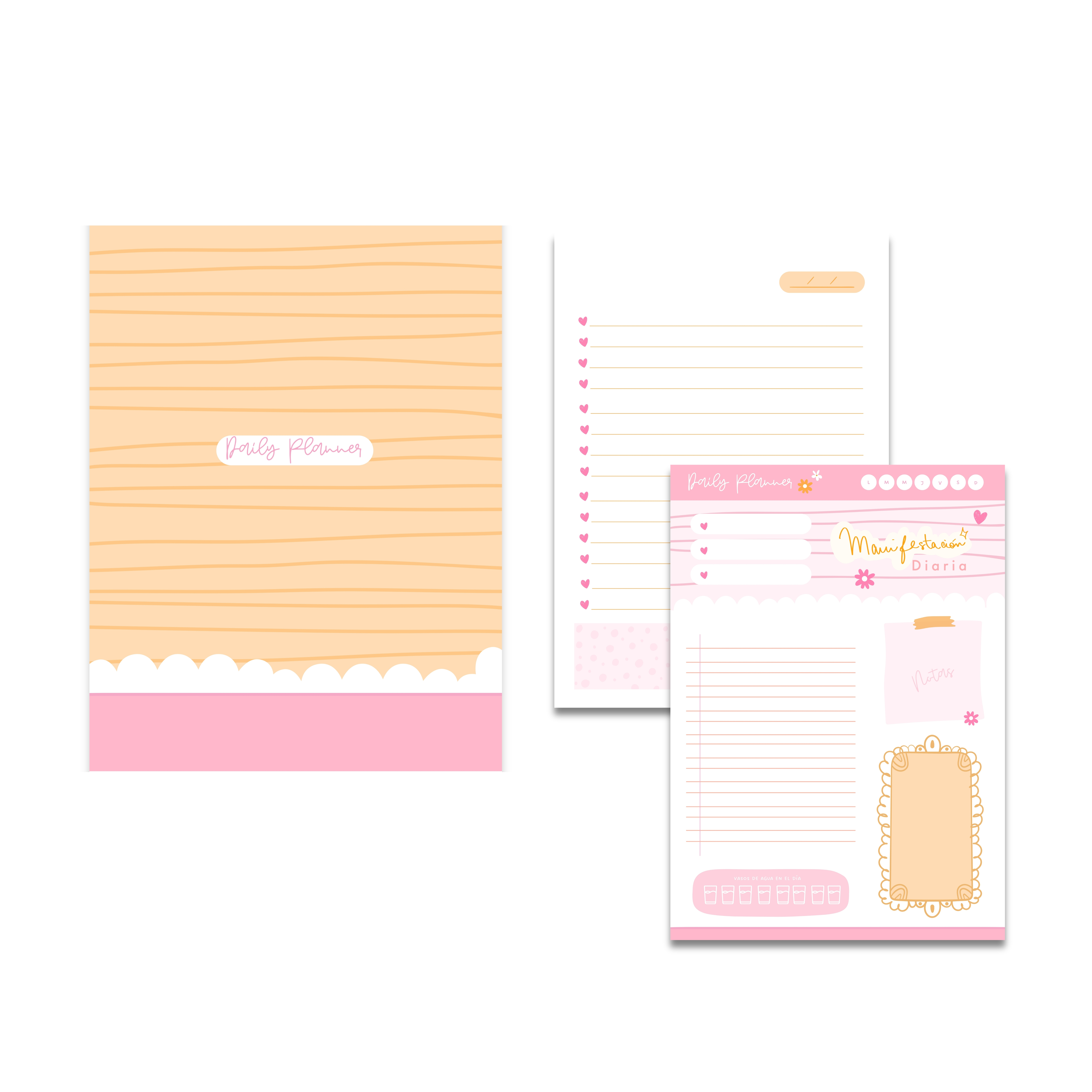 Archivo Digital Descargable – Planner Diario con Tapa y Clip - Diseño 198 1