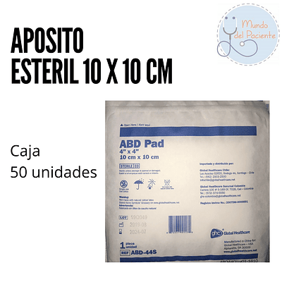 Aposito Esteril 10x10CM - CJ 50 unid