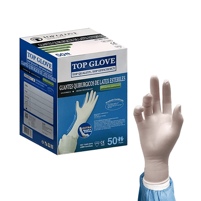 Guante quirurgico esteril con polvo PAR - Top Glove