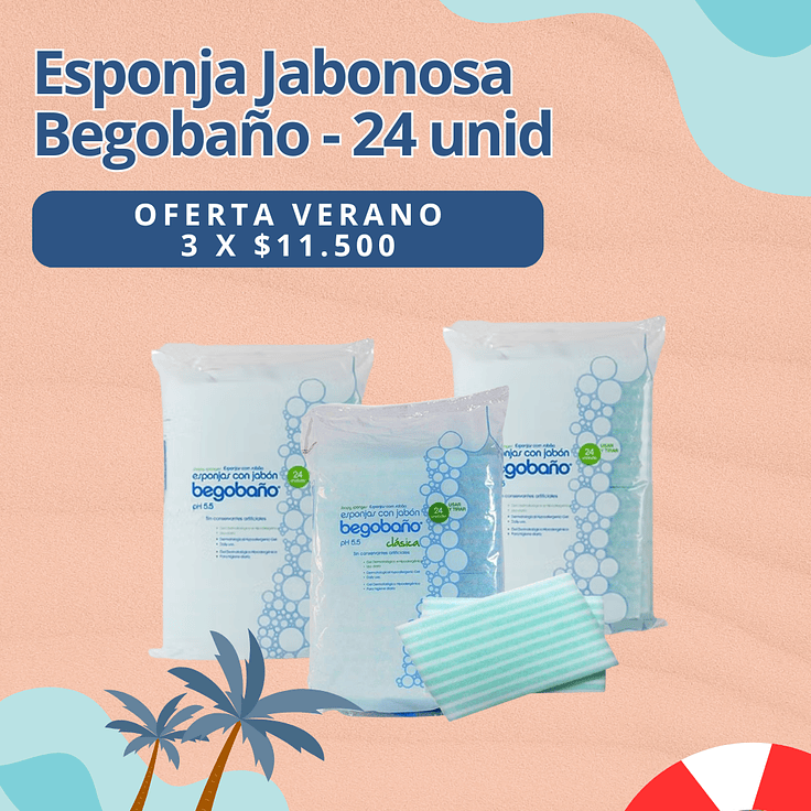 PROMO 3X Esponja jabonosa Begobaño