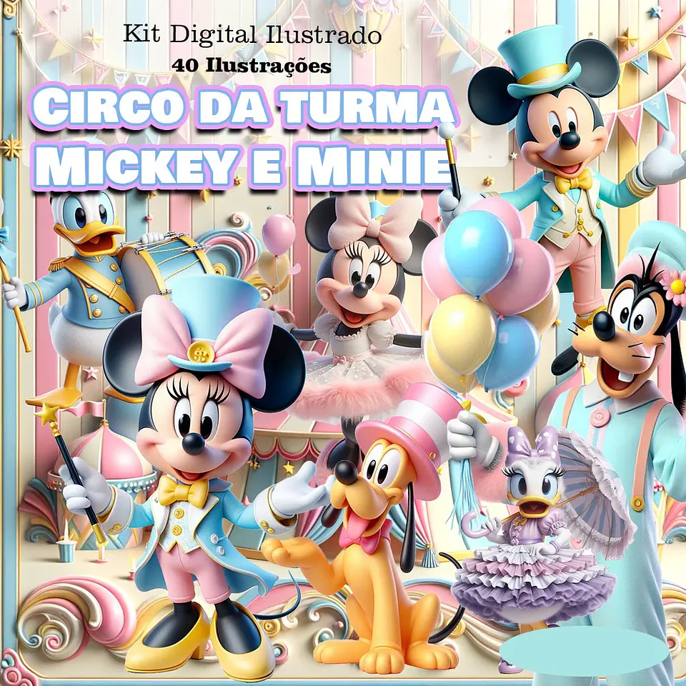 KIT DIGITAL CIRCO MICKEY E MINNIE 01 1
