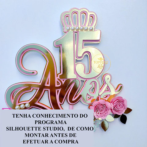 ARQUIVO DE CORTE TOPO DE BOLO 15 ANOS 04