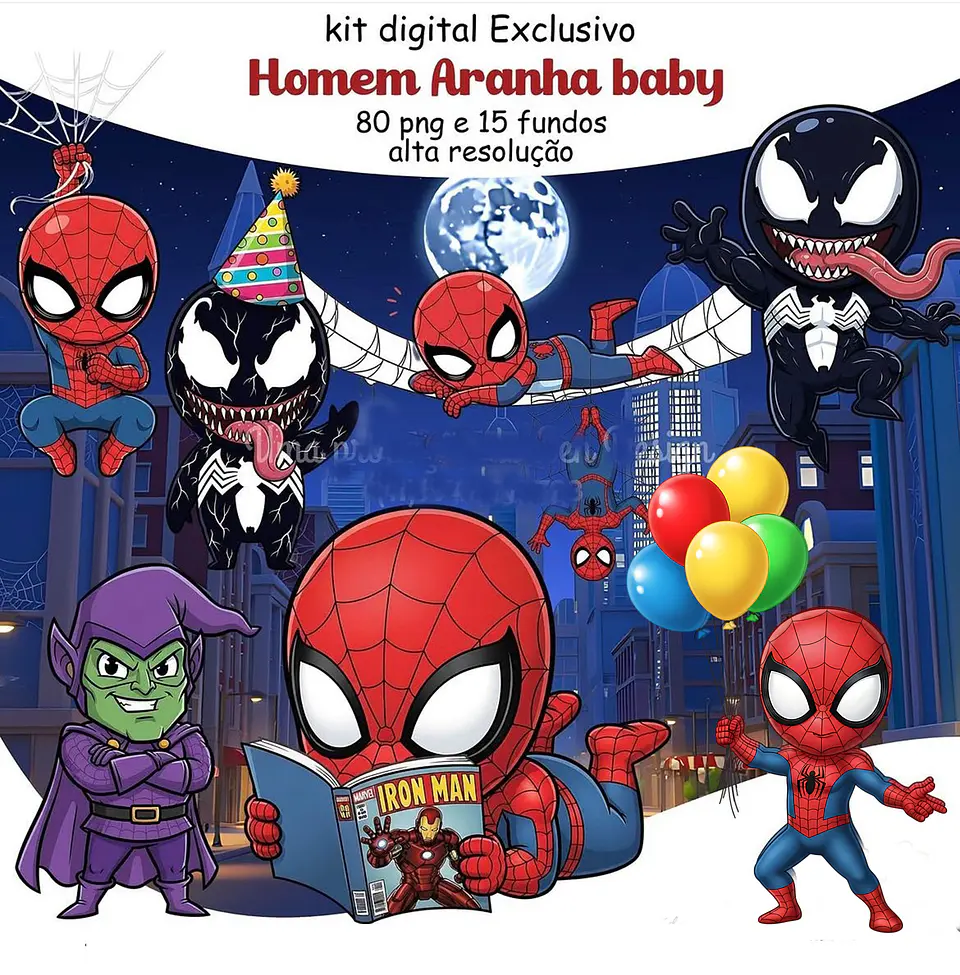 KIT DIGITAL HOMEM ARANHA 10 1