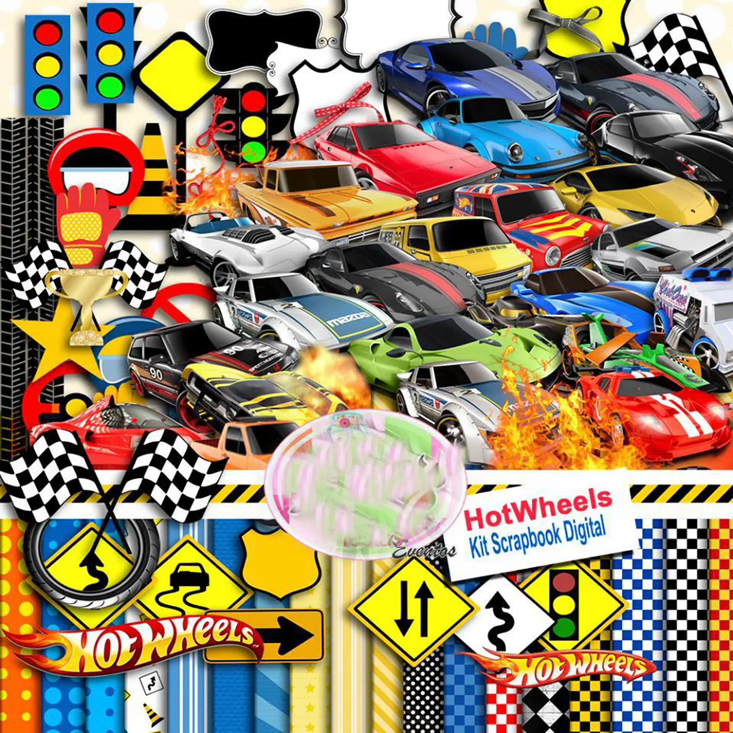 KIT DIGITAL HOT WHEELS 10 1