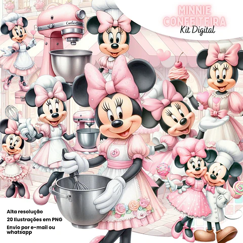 KIT DIGITAL  MINNIE CONFEITEIRA 10