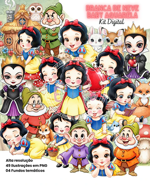 KIT DIGITAL   BRANCA DE NEVE 11