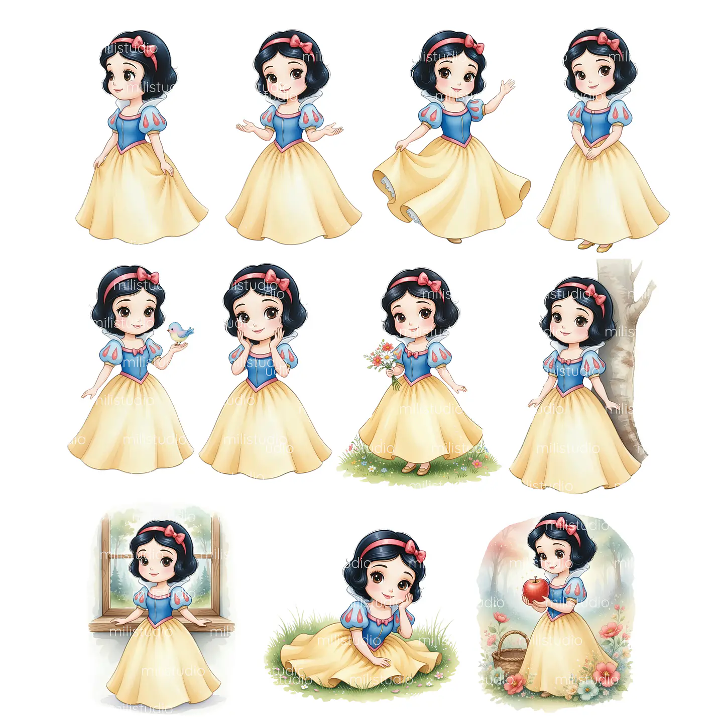 KIT DIGITAL BRANCA DE NEVE 13 3