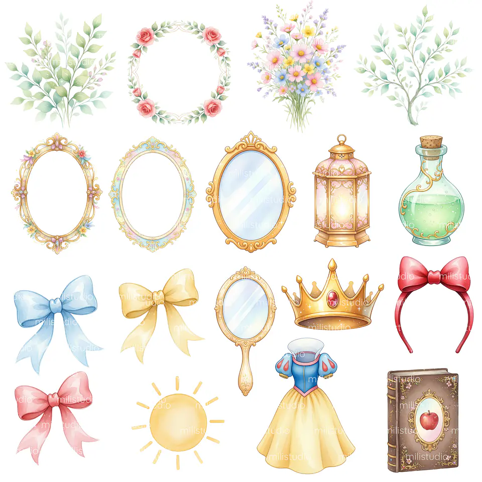 KIT DIGITAL BRANCA DE NEVE 13 6